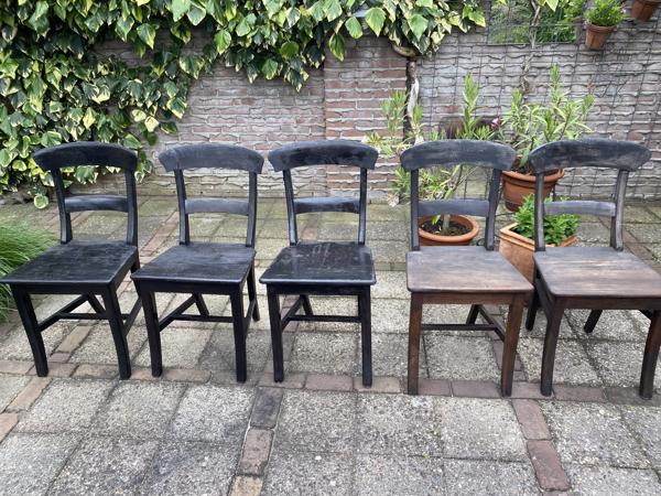 5 x houten stoel