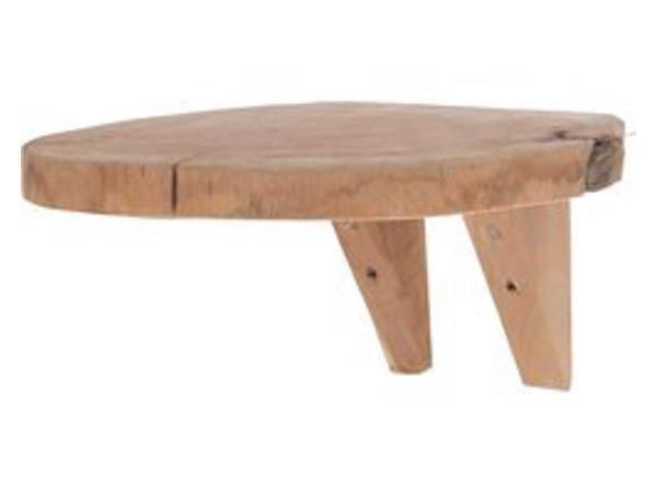 teak rack slide houten wand plank 18cm