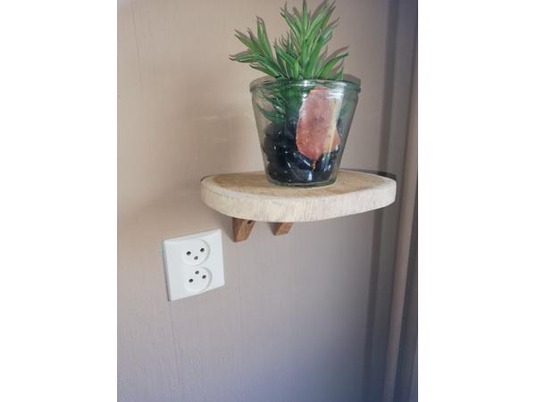 teak rack slide houten wand plank 18cm