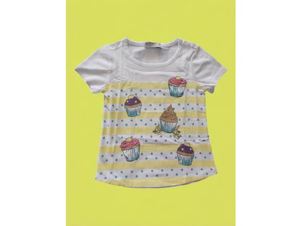 Glo-Story cupcakes t-shirt geel 98