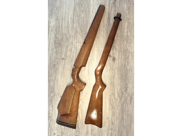 Twee kolven, een linkshandige kolf en Ruger 10/22 kolf