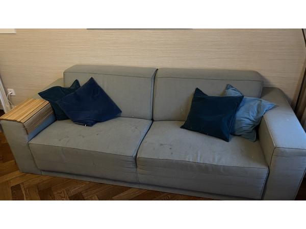 Grijsblauw 3 zitsbank