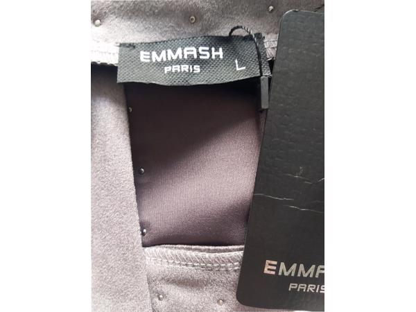 Emmash Paris suede zachte rok grijs met zilveren studs L