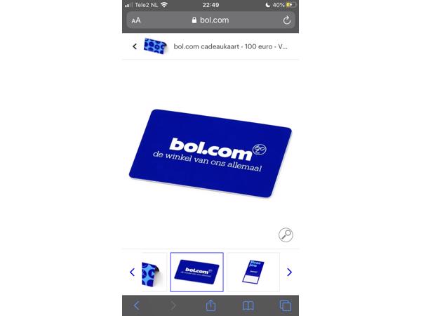 Bol.com kaart T.W.V 50 euro