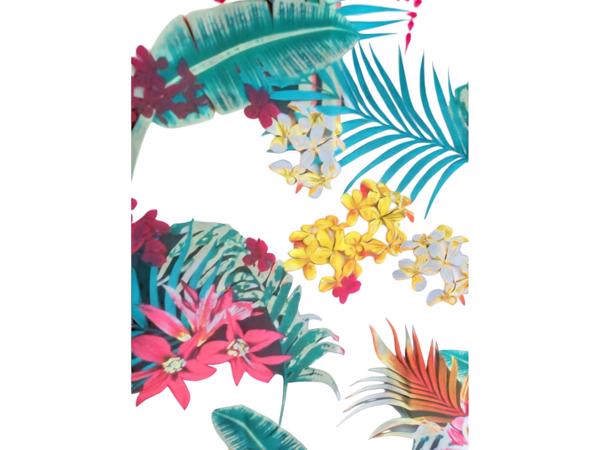 Luchtige zomerjurk zwart groen oranje rood L