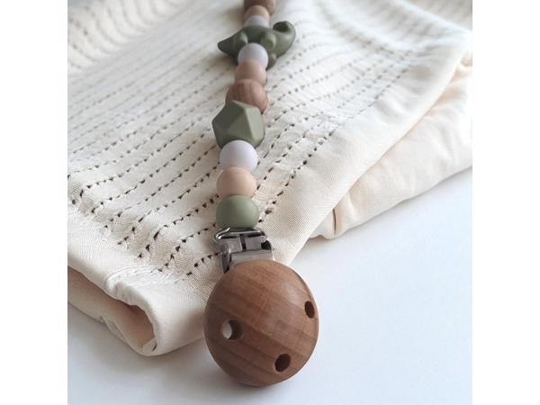 Speenkoord lang nek dino khaki beige