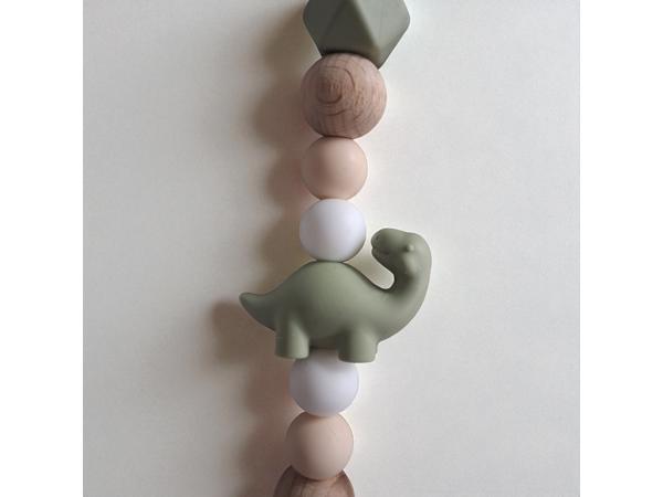 Speenkoord lang nek dino khaki beige