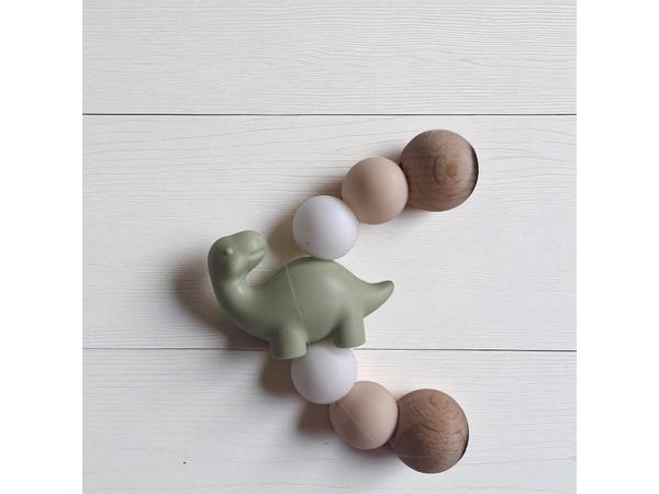 Speenkoord lang nek dino khaki beige