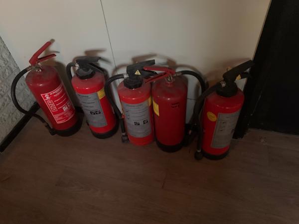 Verschillende brandblussers