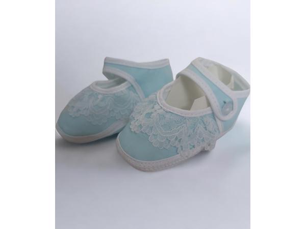 Junior Joy Babyschoenen Newborn Meisjes Lichtblauw/wit Met K