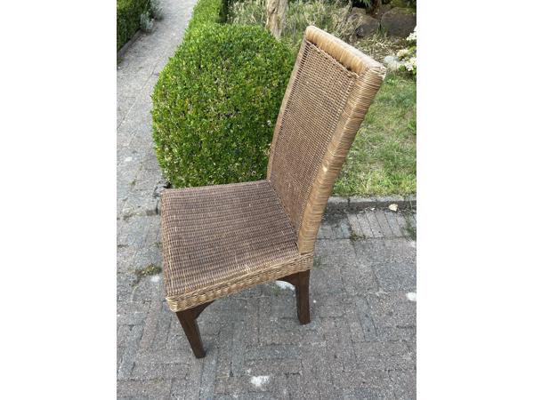 Eethoek stoelen van riet voor binnen 6 stuks