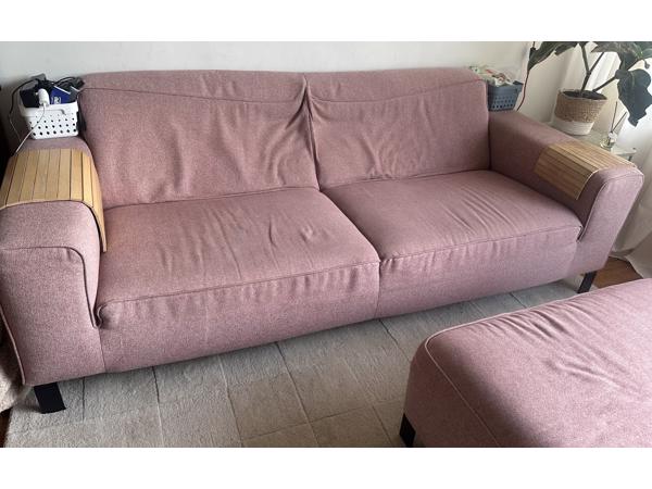 Roze 2,5 zits met hocker