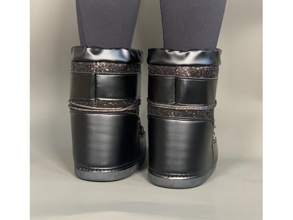 Snowboots glitter zwart dames