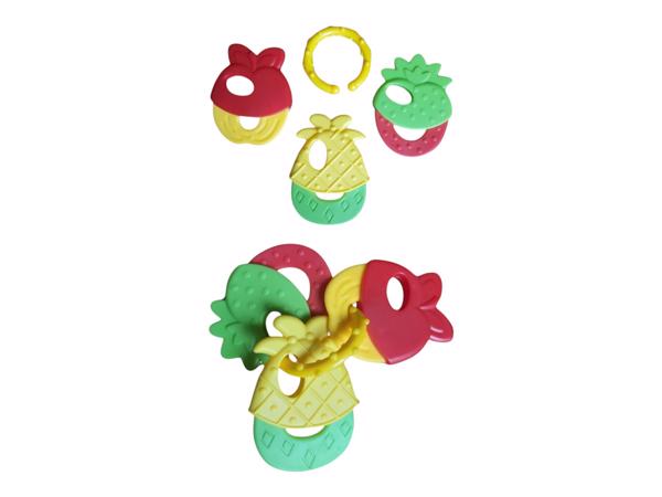 Bijtring - rammelaar met afneembare stukken ananas