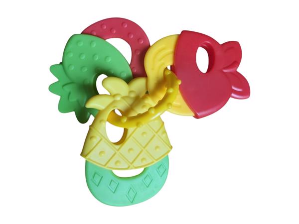 Bijtring - rammelaar met afneembare stukken ananas