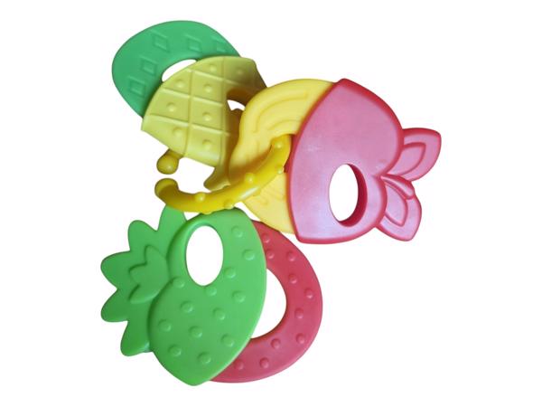 Bijtring - rammelaar met afneembare stukken ananas