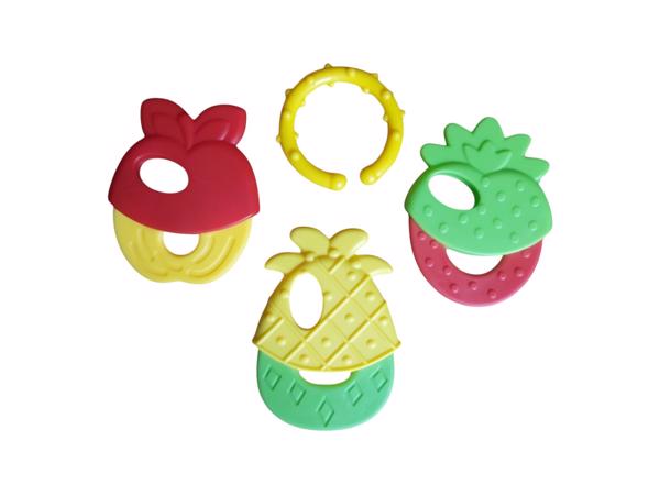 Bijtring - rammelaar met afneembare stukken ananas