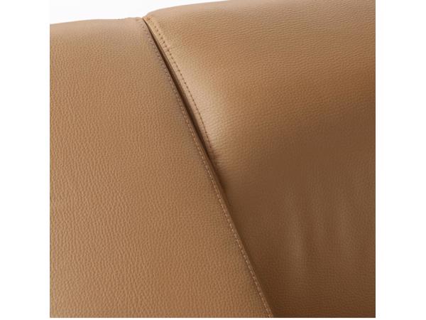 Oranje nep-lederen 2 zits-bank (Ikea Klippan)