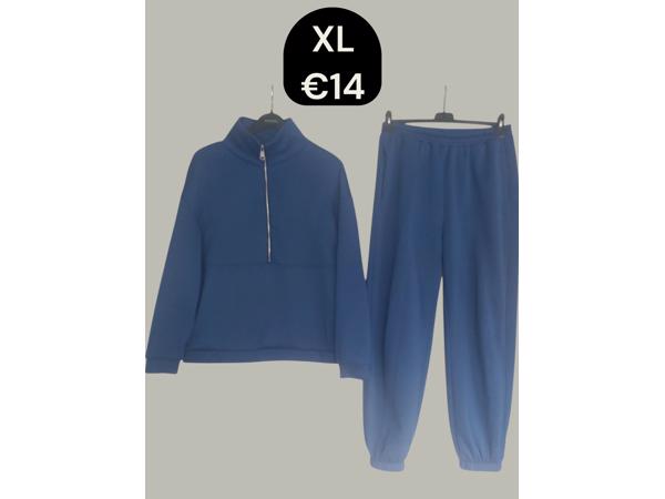 Joggingpak cobalt blauw XL