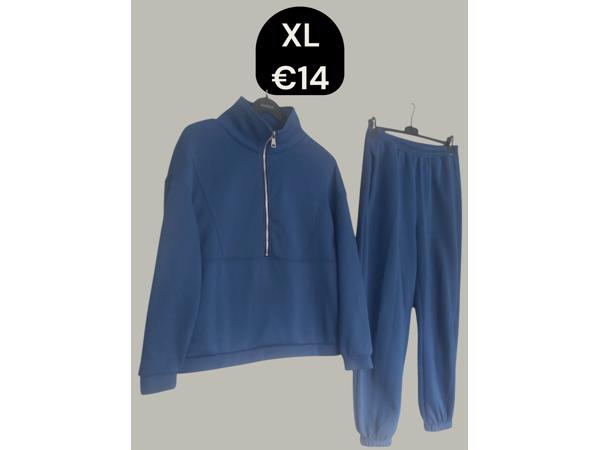 Joggingpak cobalt blauw XL