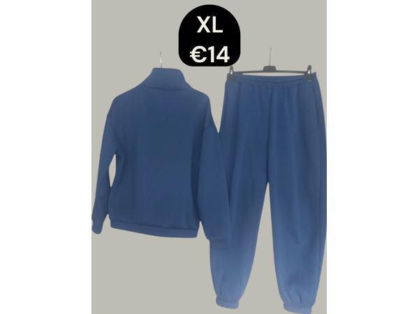 Joggingpak cobalt blauw XL