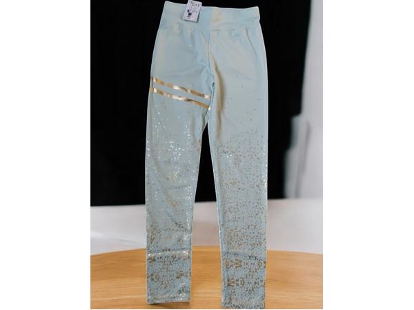 Holala stretchy legging mintgroen goud glitter L/XL