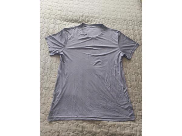 Heren t-shirt effen grijs M