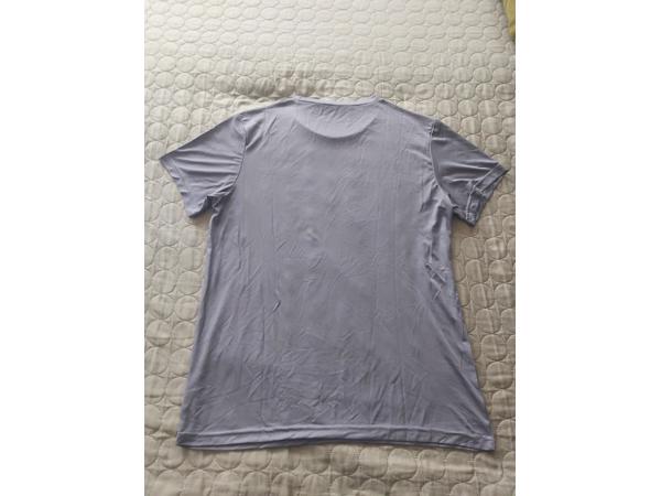 Heren t-shirt effen grijs M