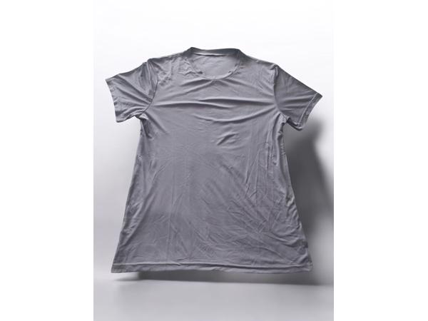 Heren t-shirt effen grijs M