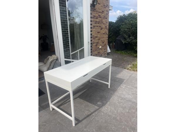 White Ikea Office Desk with Drawers