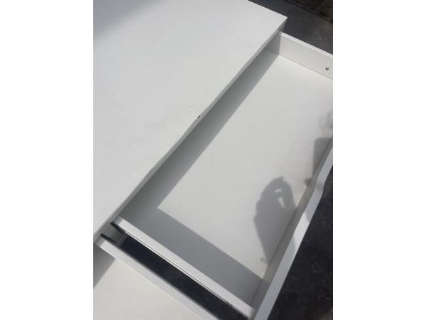 White Ikea Office Desk with Drawers