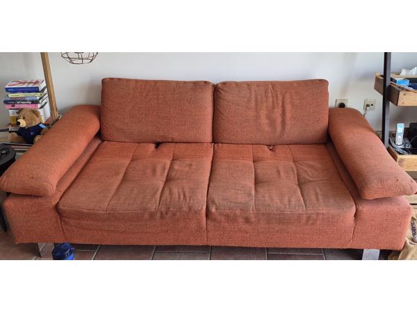 2.5 zits bank met verstelbare rug en armleuning