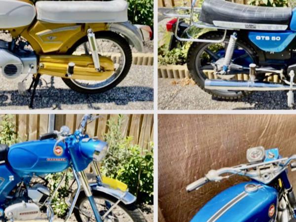3 Mooie Zundapp Brommers Te koop 517 Goudhaantje + GTS50