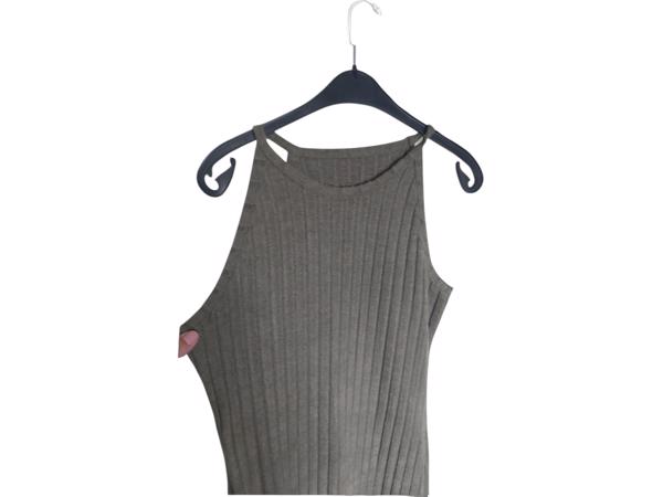 Stretch jurk mouwloos khaki XXL