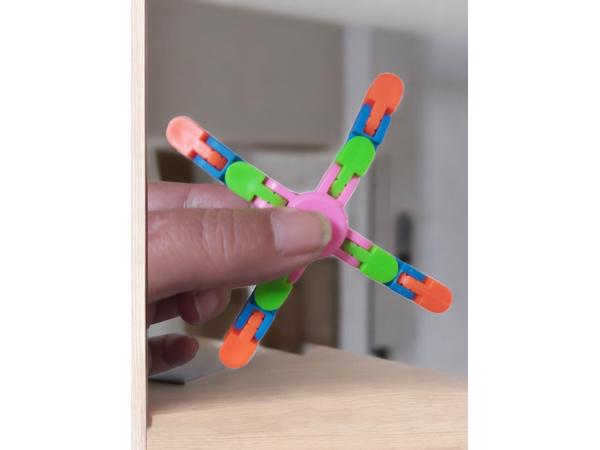 Flexibele Fidget Spinner roze meerkleurig