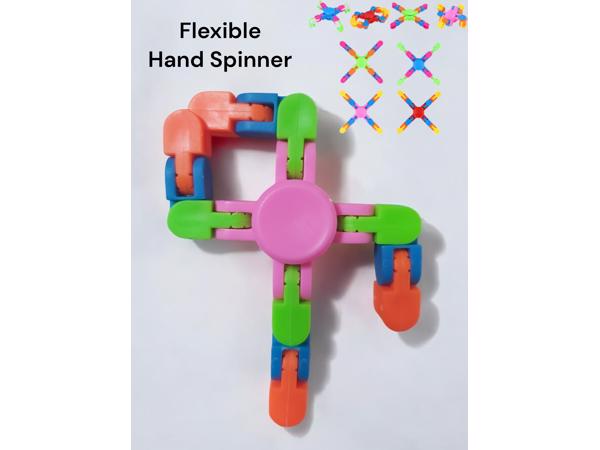 Flexibele Fidget Spinner roze meerkleurig