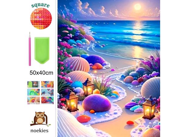 nr 15 Diamond Painting fantasy strand 50x40cm (vierkant)