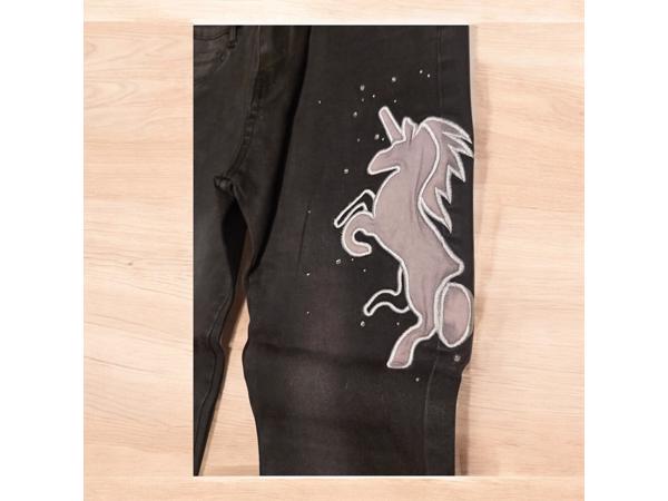 Seagull Wear - Stretchy - Skinny - jeans zwart Unicorn 164