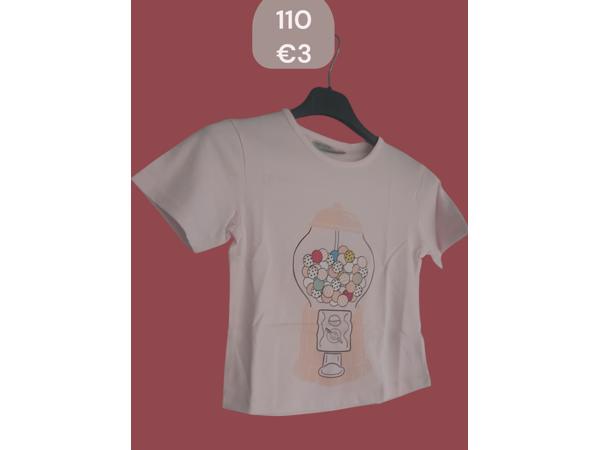 Glo-Story t-shirt snoepmachine roze 110