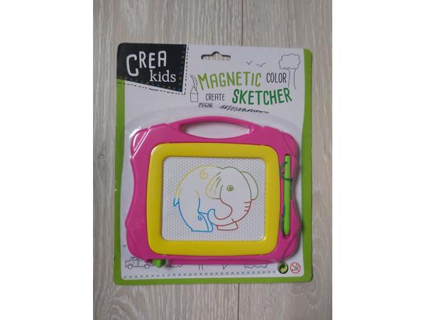 Crea Kids, magnetich teken bord roze geel klein formaat