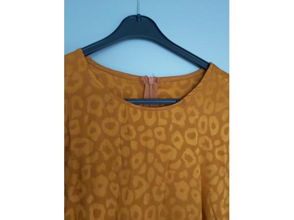 Shein oranje panterprint jurk XL