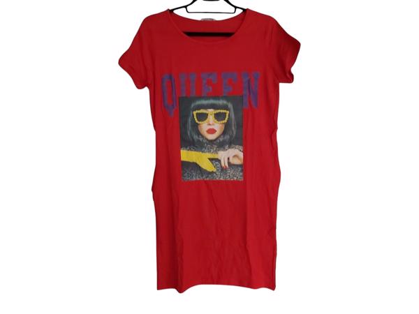 Shirt jurk Queen rood S