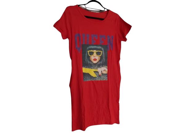 Shirt jurk Queen rood S