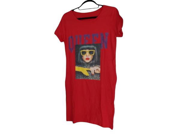 Shirt jurk Queen rood S