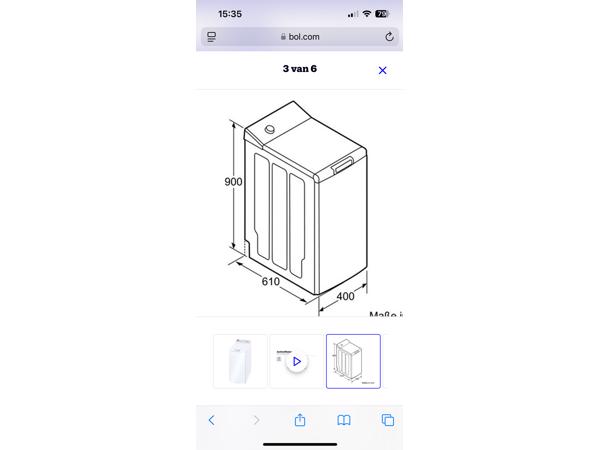 Wasmachine afhalen