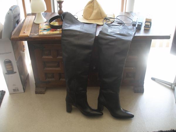 leren overknee laarzen