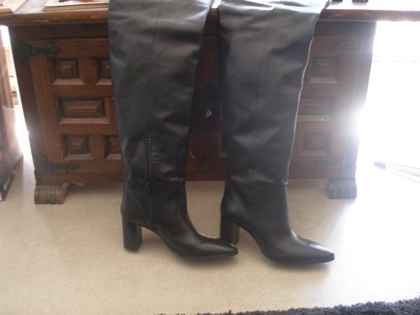 leren overknee laarzen