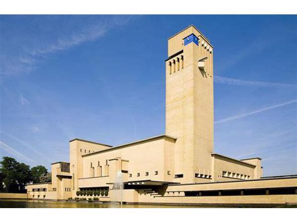 Prachtig sierbord met afbeelding raadhuis van Hilversum