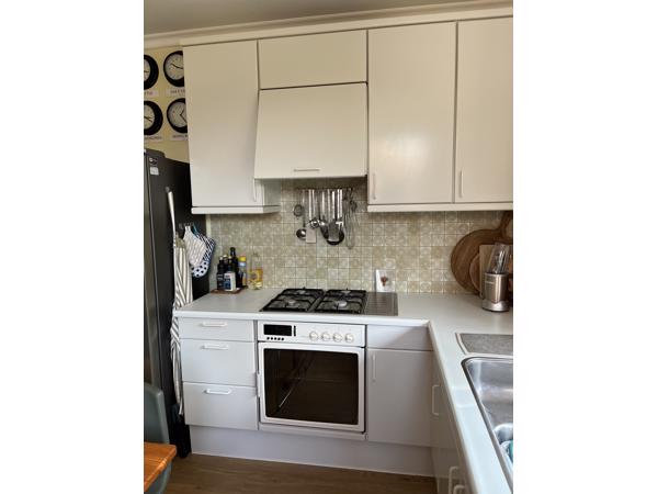 Degelijke U-vormige witte keuken