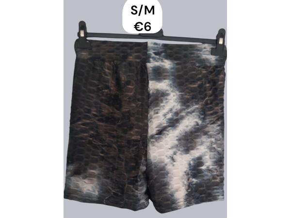 Fashion sport broek print zwart S/M